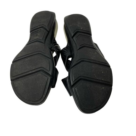 Liz Claiborne Alisa black leather criss cross strap slip on comfort sandals 7.5 - Picture 8 of 9